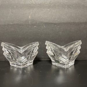 2 Mikasa Crystal Candle holders Art Nouveau Excellent Condition